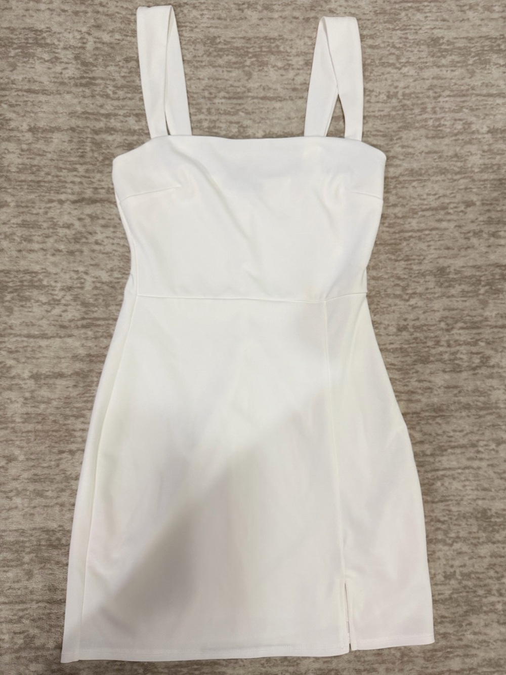 Blue Blush White Square Neck Bodycon Mini Dress Size Medium